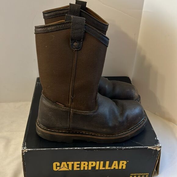 CE Schmidt waterproof work boots‎ steel toe 10 wide EH brown main image 7